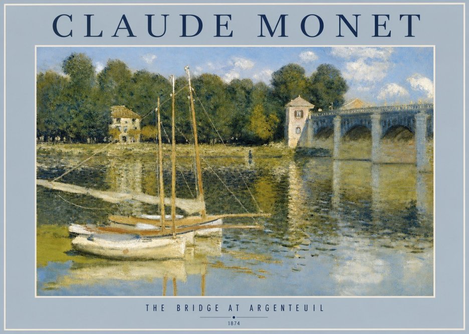 Monet The Bridge at Argenteuil III No2 - Plakát