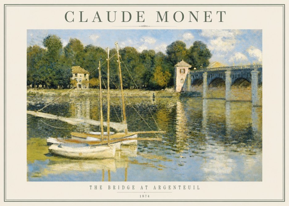 Monet The Bridge at Argenteuil III No3 - Plakát