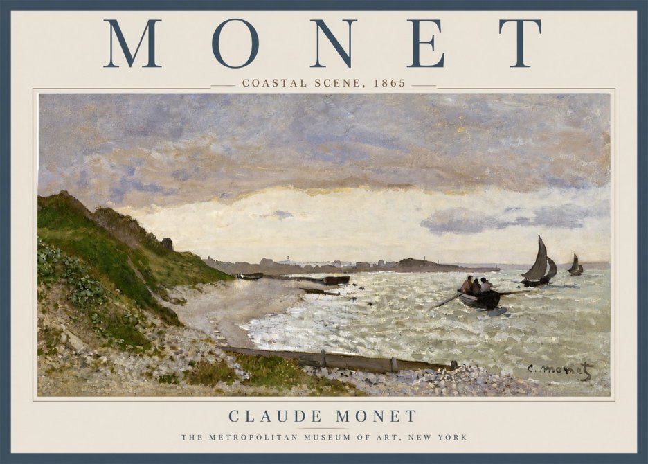 Monet Coastal Scene No5 - Plakát