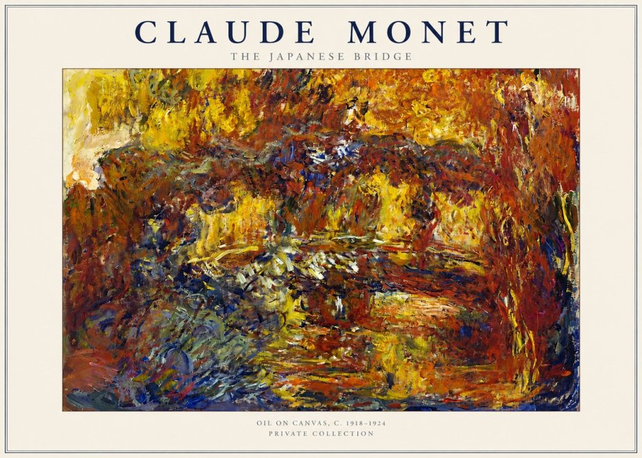 Monet The Japanese Bridge II No2 - Plakát