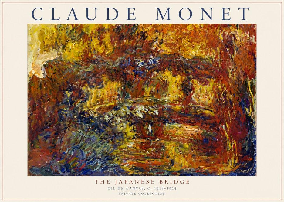 Monet The Japanese Bridge II No3 - Plakát