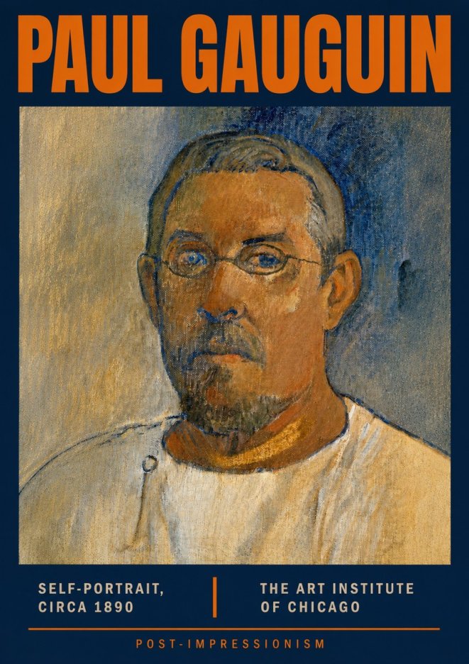 Paul Gauguin Self-portrait I No3 - Plakát