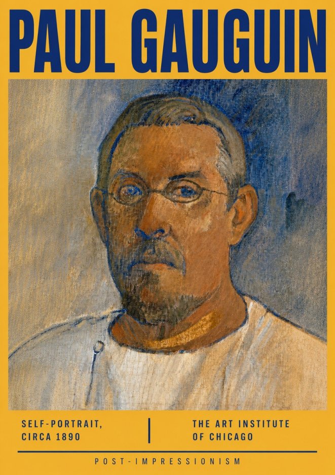 Paul Gauguin Self-portrait I No5 - Plakát