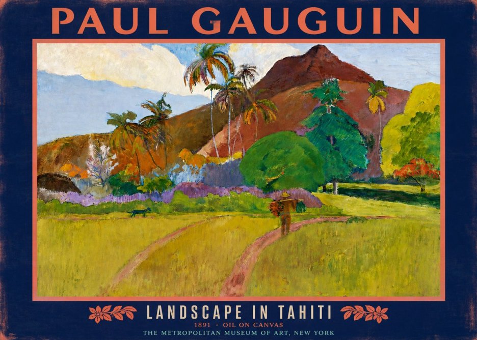Paul Gauguin Landscape in Tahiti II No2 - Plakát