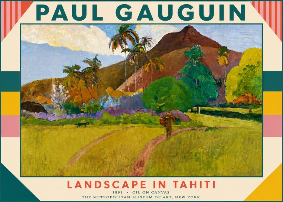 Paul Gauguin Landscape in Tahiti II No5 - Plakát