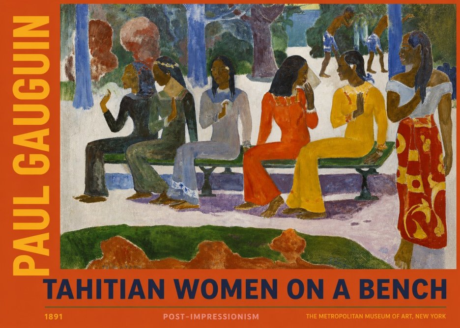 Paul Gauguin Tahitian Women on a Bench No2 - Plakát
