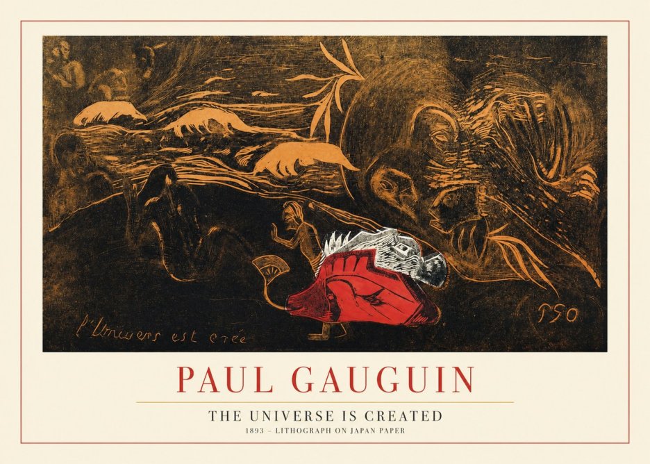 Paul Gauguin The Universe Is Created III No1 - Plakát