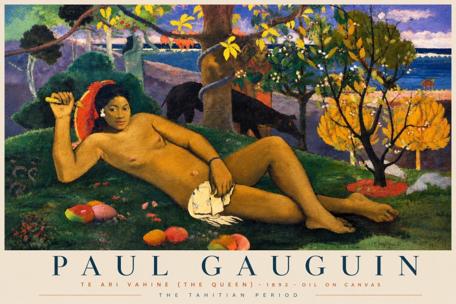 Paul Gauguin Te Ari Vahine (the Queen) No4 - Plakát