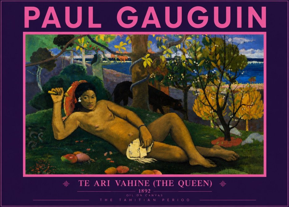 Paul Gauguin Te Ari Vahine (the Queen) No5 - Plakát
