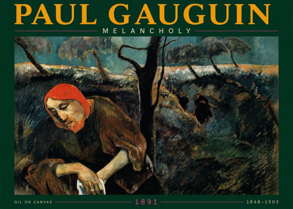 Paul Gauguin Melancholy No3 - Plakát