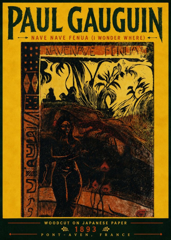 Paul Gauguin Nave Nave Fenua (I Wonder Where) No6 - Plakát