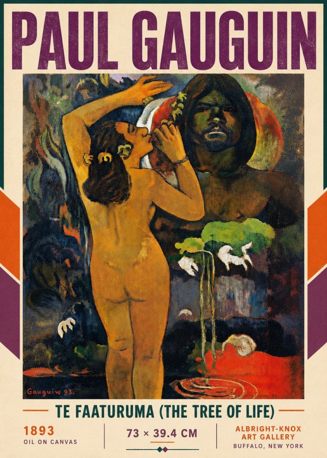 Paul Gauguin Te Faaturuma (the Tree of Life) No5 - Plakát