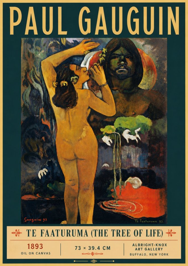 Paul Gauguin Te Faaturuma (the Tree of Life) No6 - Plakát