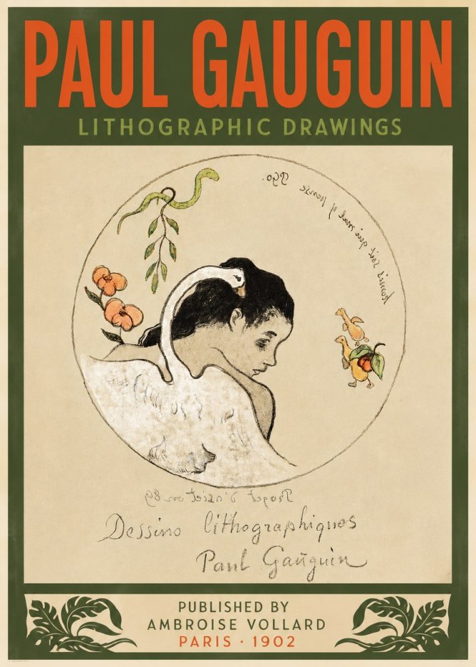 Paul Gauguin Dessins Lithographiques No4 - Plakát
