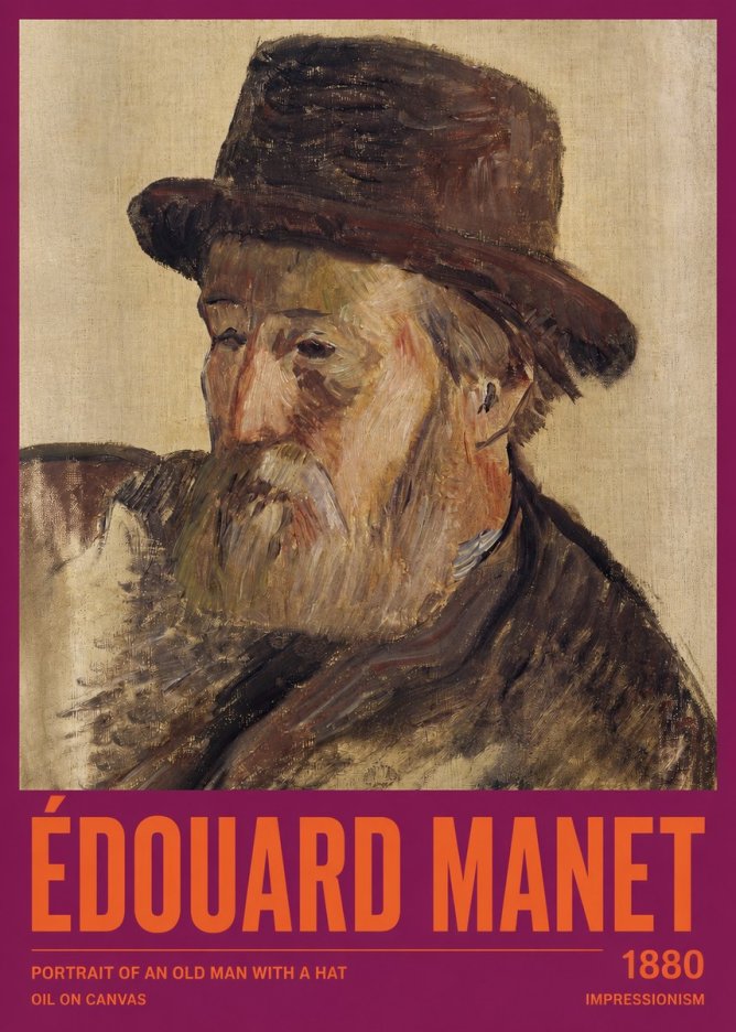 Édouard Manet Portrait of an Old Man with a Beard No6 - Plakát