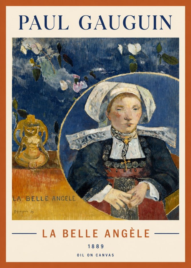 Paul Gauguin La Belle Angele No3 - Plakát