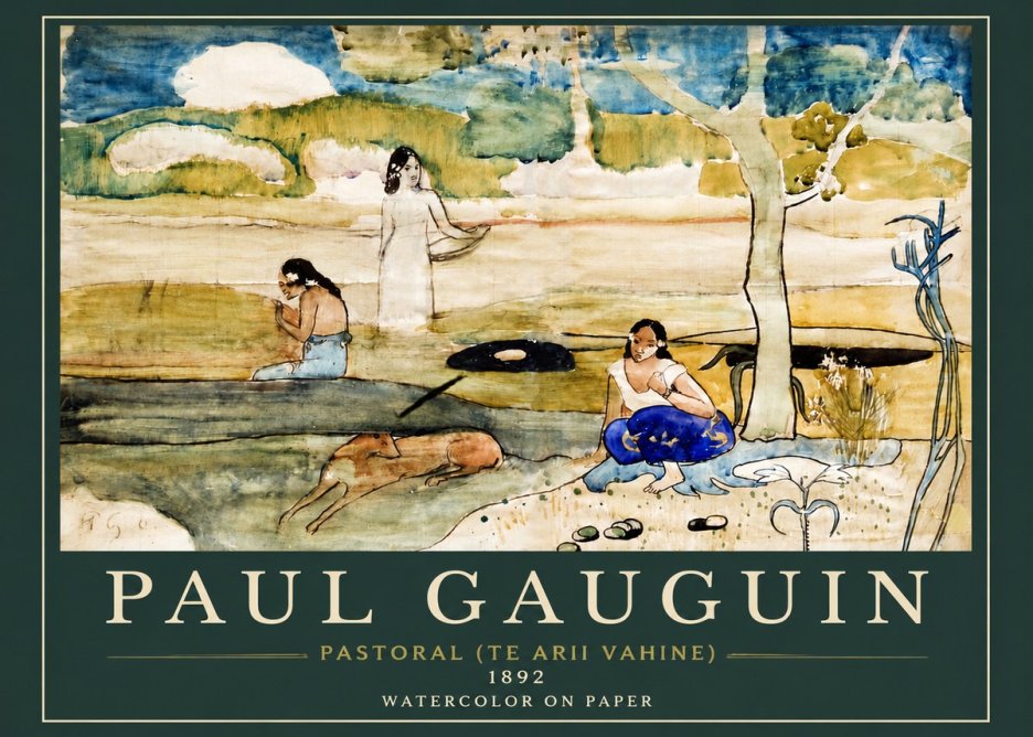 Paul Gauguin Pastoral (Te Arii Vahine) No3 - Plakát