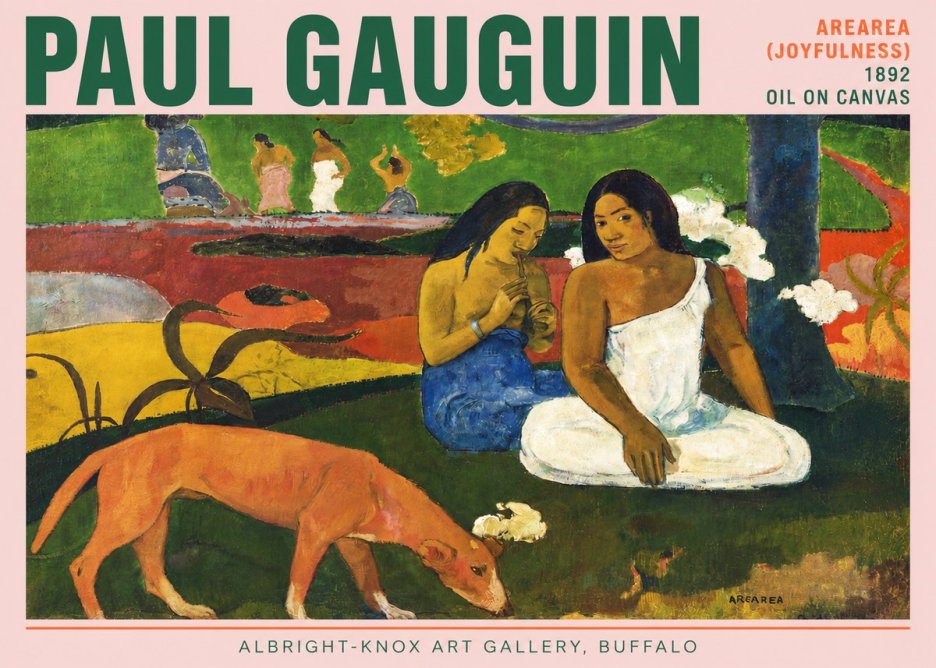 Paul Gauguin Arearea (Joyfulness) No3 - Plakát
