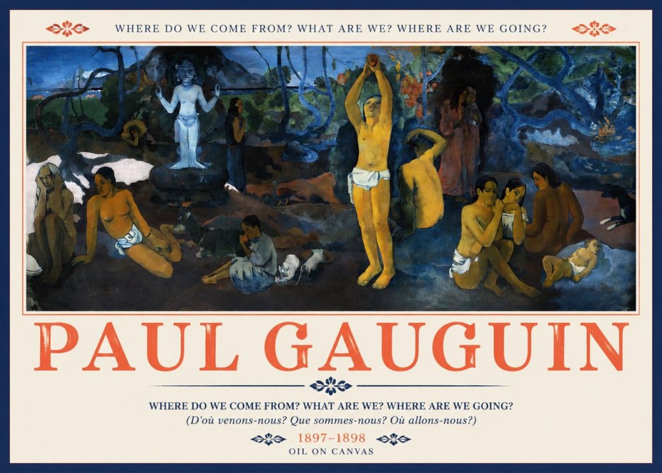 Paul Gauguin D'où Venons Nous? Que Sommes Nous? Où Allons Nous? No3 - Plakát