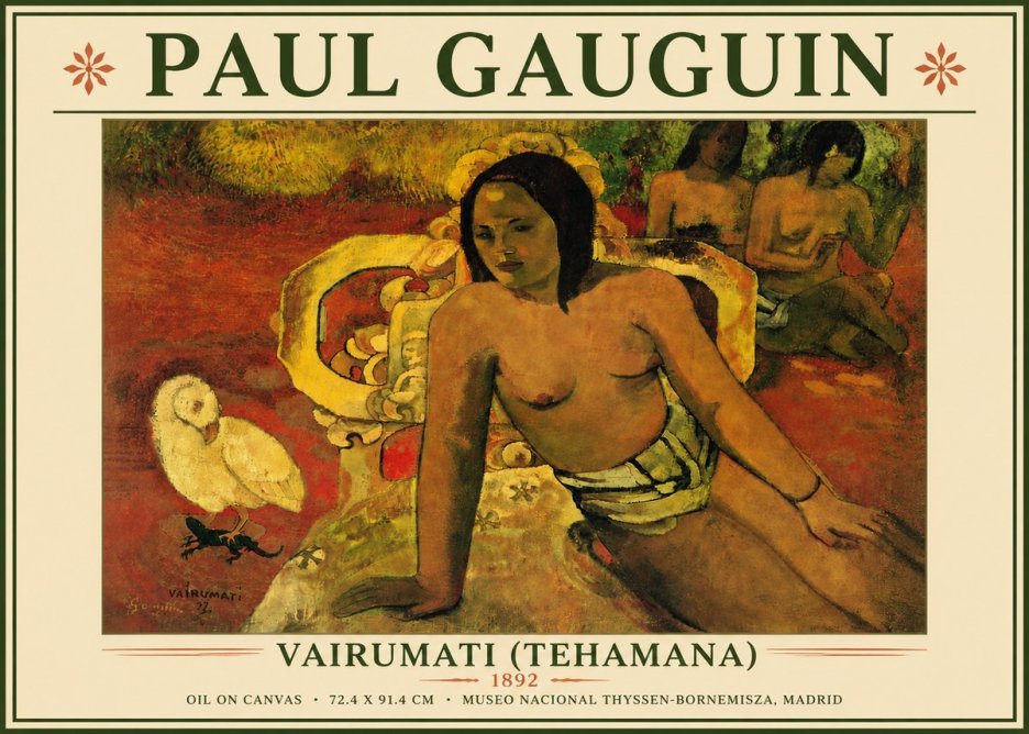 Paul Gauguin Vairumati (Tehamana) No6 - Plakát