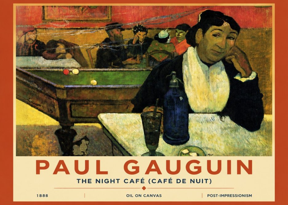 Paul Gauguin The Night Café (Café De Nuit) No4 - Plakát