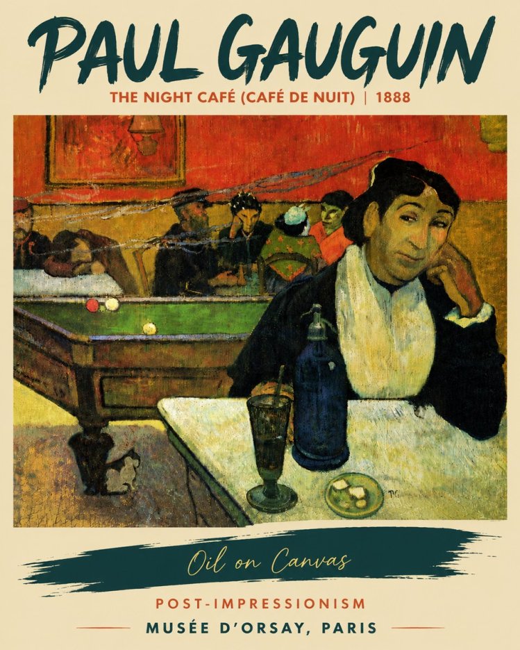 Paul Gauguin The Night Café (Café De Nuit) No5 - Plakát