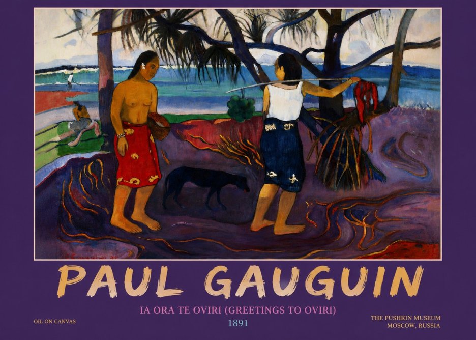 Paul Gauguin Ia Ora Na Te Ovari (I Raro Te Oviri) No4 - Plakát