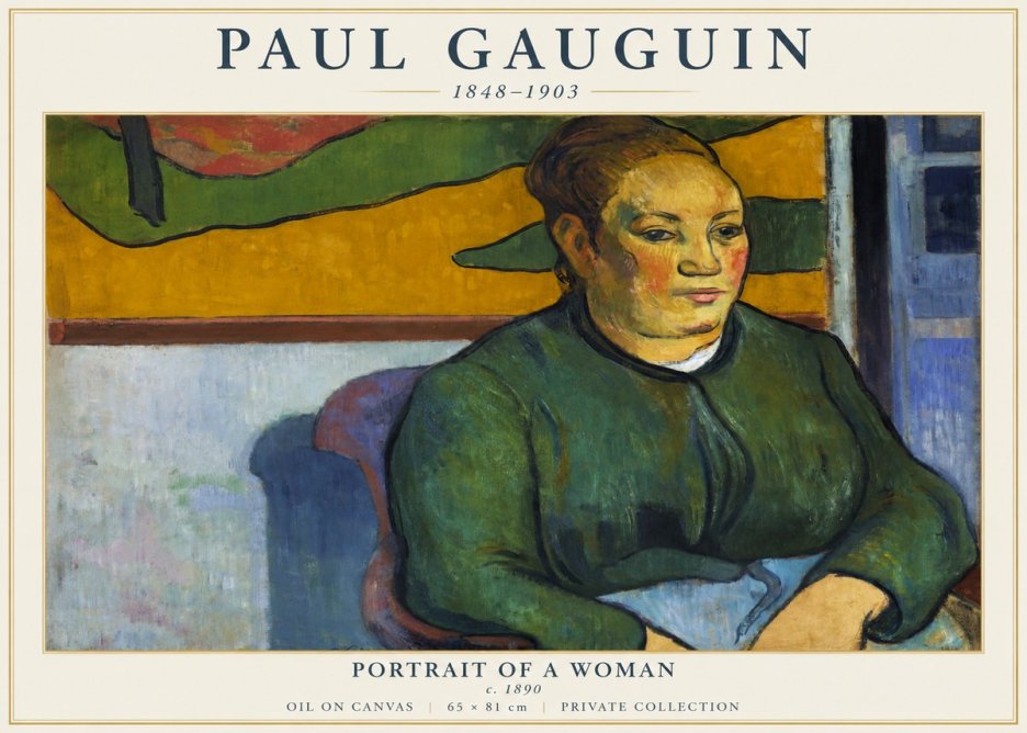 Paul Gauguin Portrait of a Woman No5 - Plakát