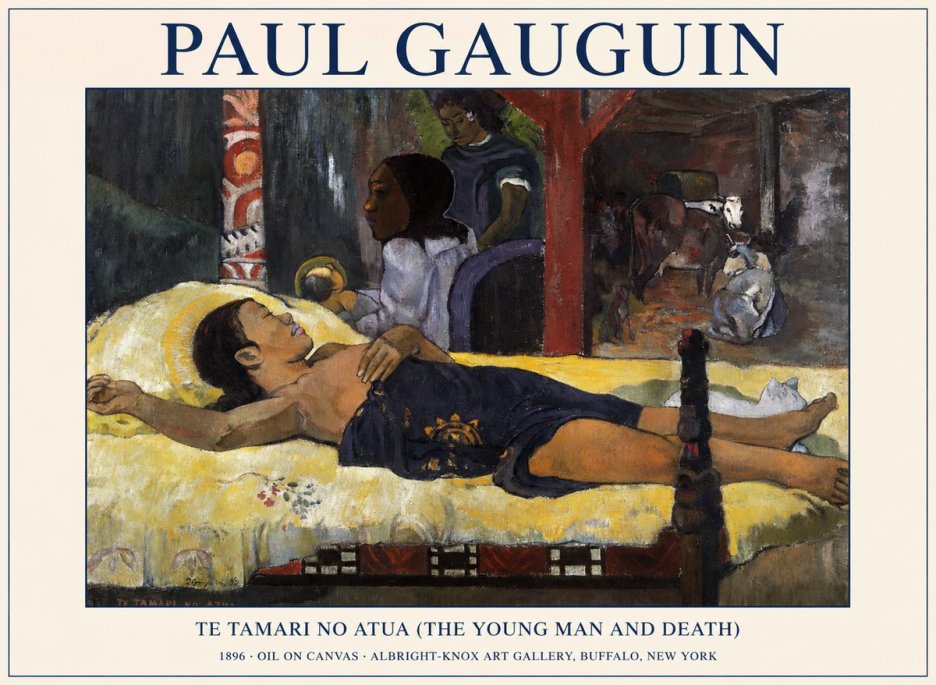 Paul Gauguin Te Tamari No Atua (the Young Man and Death) No1 - Plakát