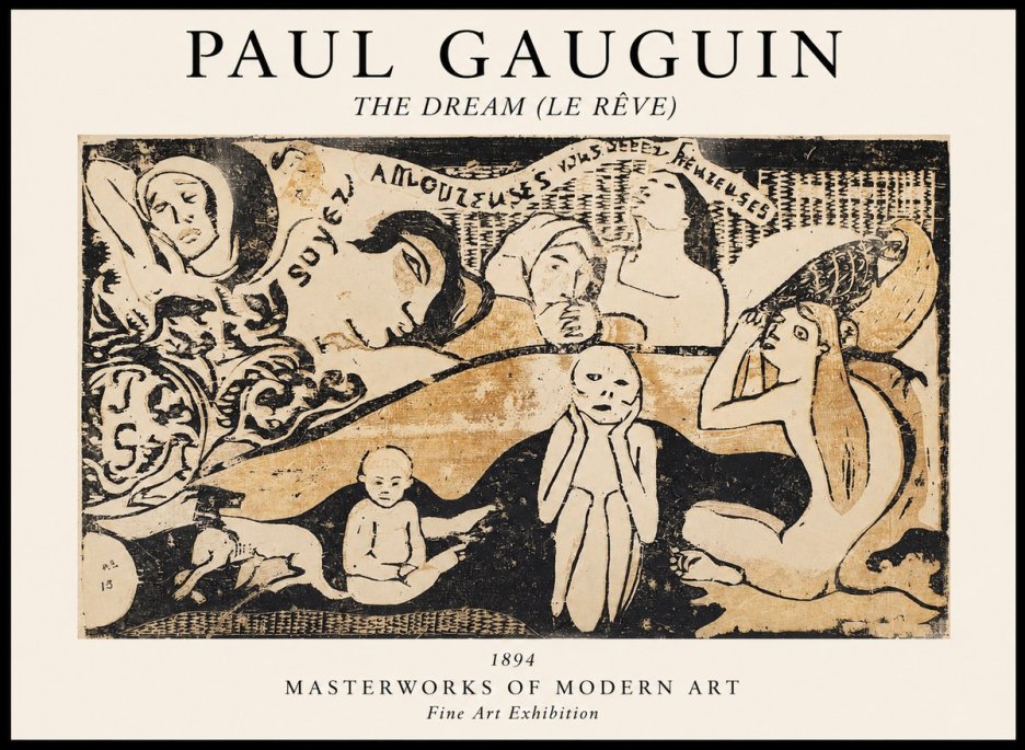 Paul Gauguin The Dream (Le Rêve) No1 - Plakát