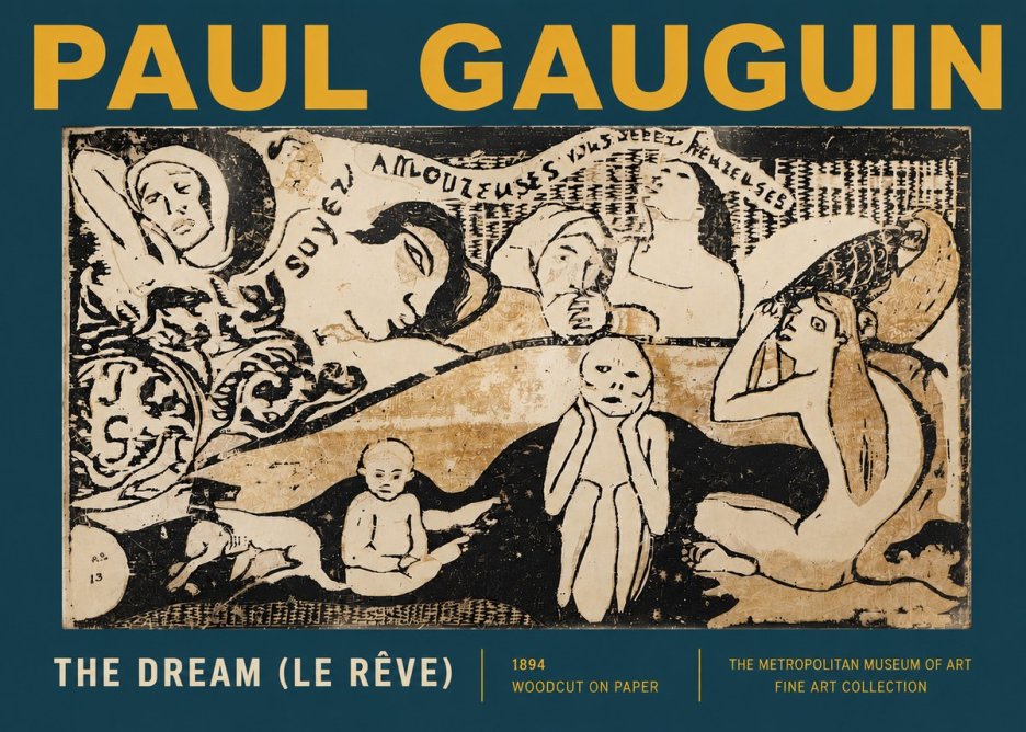 Paul Gauguin The Dream (Le Rêve) No5 - Plakát