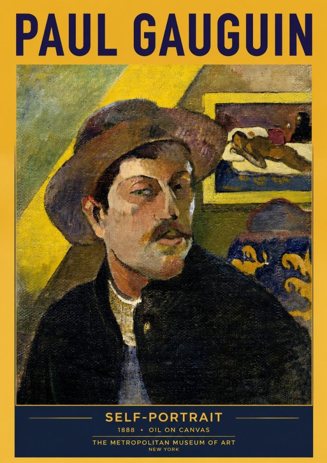 Paul Gauguin Self-portrait II No2 - Plakát