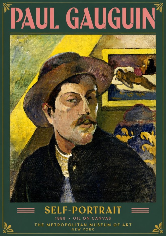 Paul Gauguin Self-portrait II No5 - Plakát