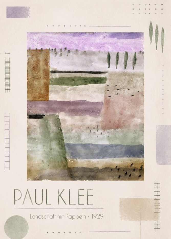 Paul Klee Landschaft Mit Pappeln No5 - Plakát