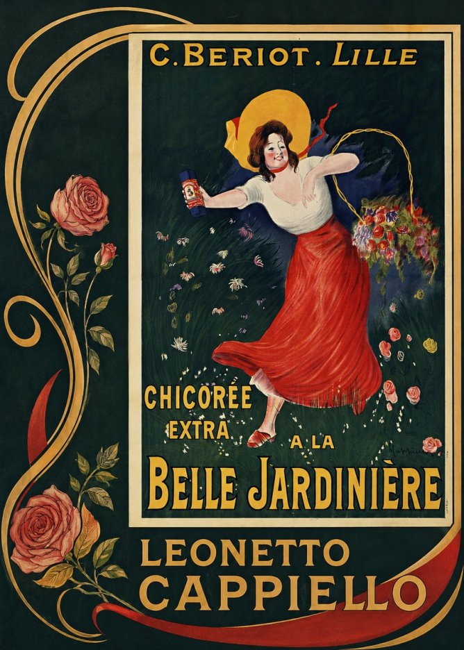 Leonetto Cappiello Chicorée Extra a La Belle Jardinière No2 - Plakát