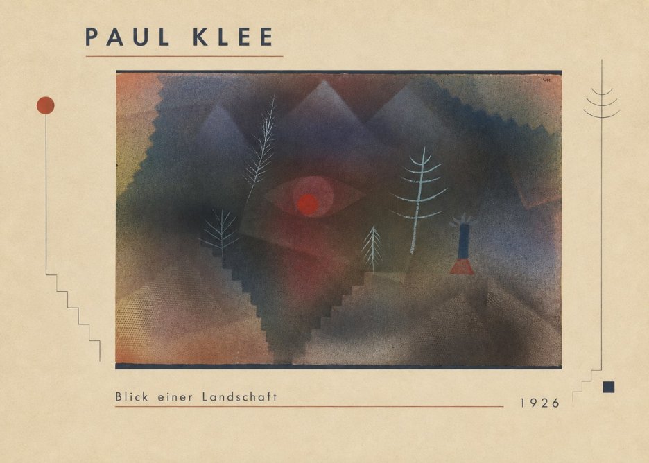 Paul Klee Blick Einer Landschaft No1 - Plakát