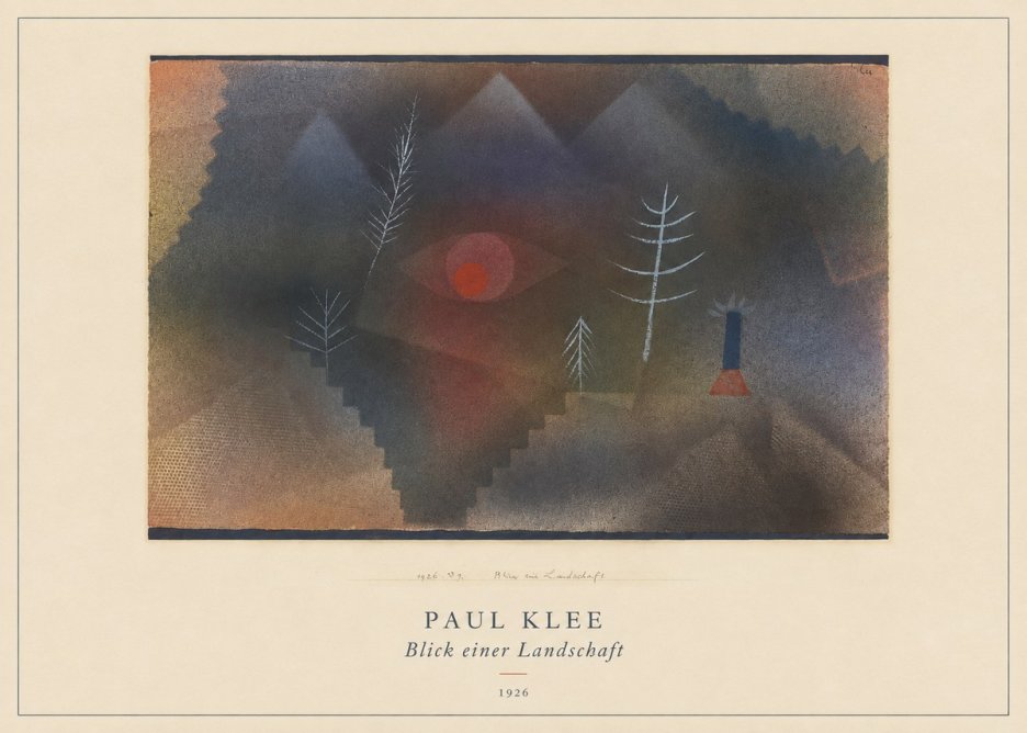 Paul Klee Blick Einer Landschaft No4 - Plakát