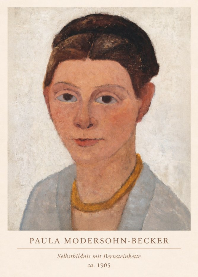 Paula Modersohn-Becker Selbstbildnis Mit Bernsteinkette No6 - Plakát