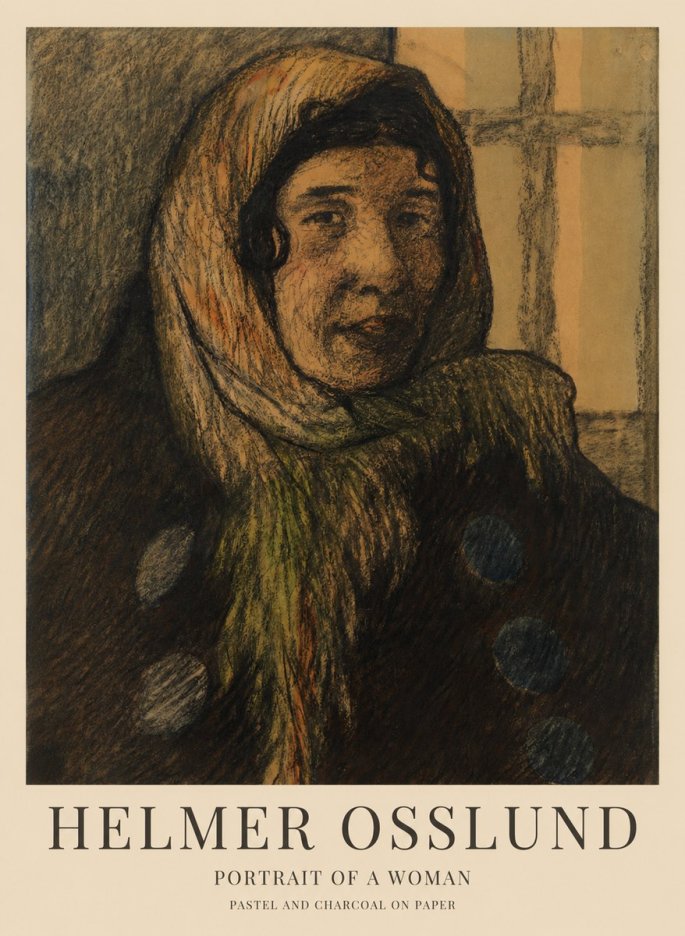 Helmer Osslund Portrait of a Woman No1 - Plakát