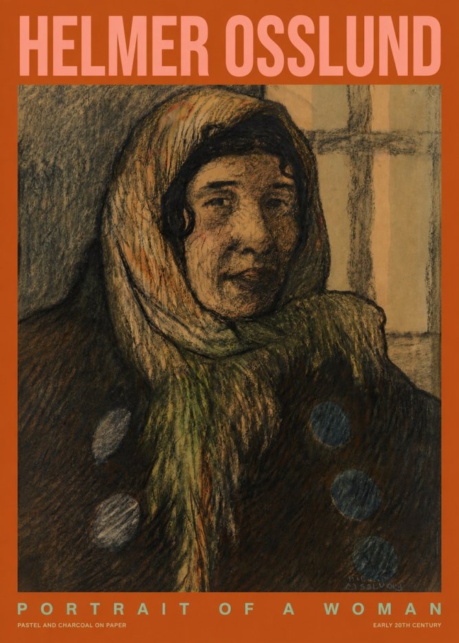 Helmer Osslund Portrait of a Woman No2 - Plakát