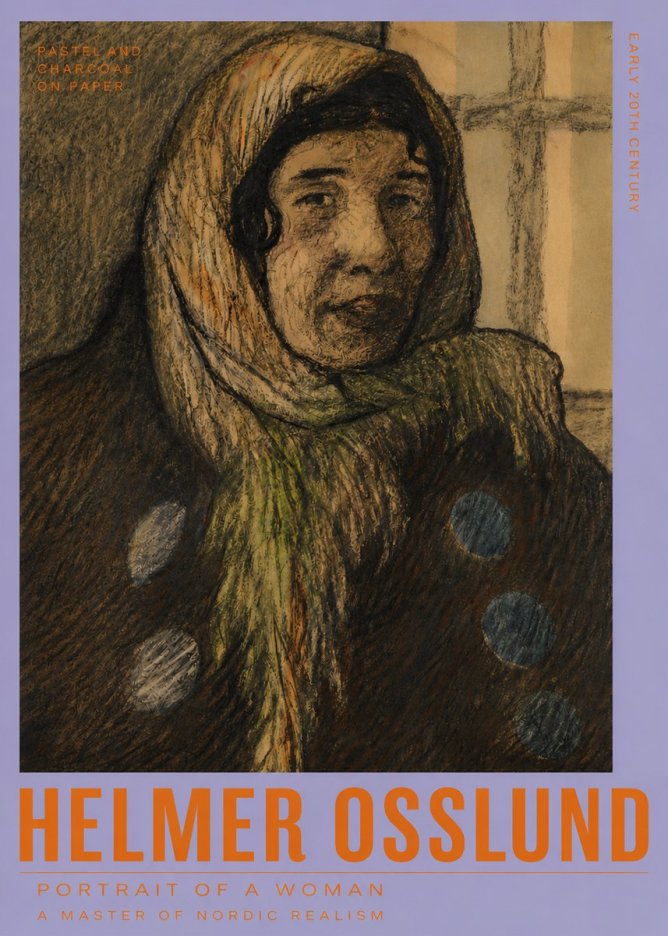 Helmer Osslund Portrait of a Woman No4 - Plakát
