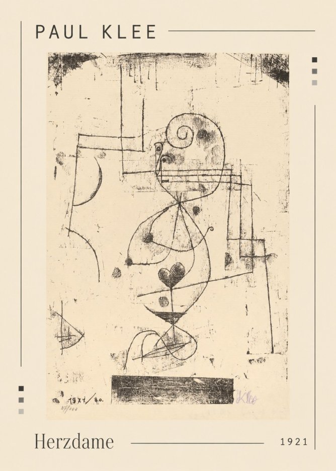 Paul Klee Herzdame No1 - Plakát
