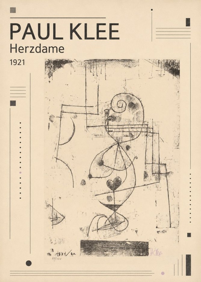 Paul Klee Herzdame No3 - Plakát