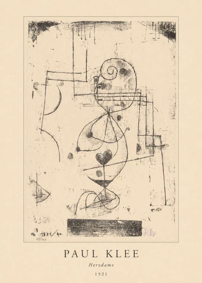 Paul Klee Herzdame No4 - Plakát