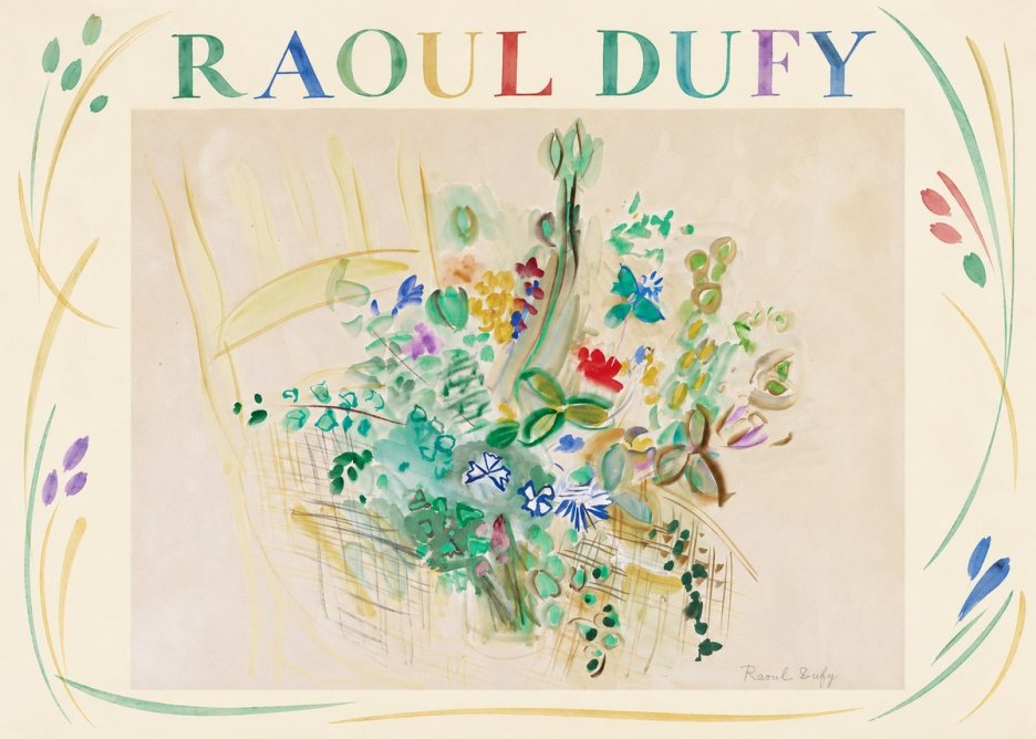 Raoul Dufy Bouquet in a Basket No2 - Plakát