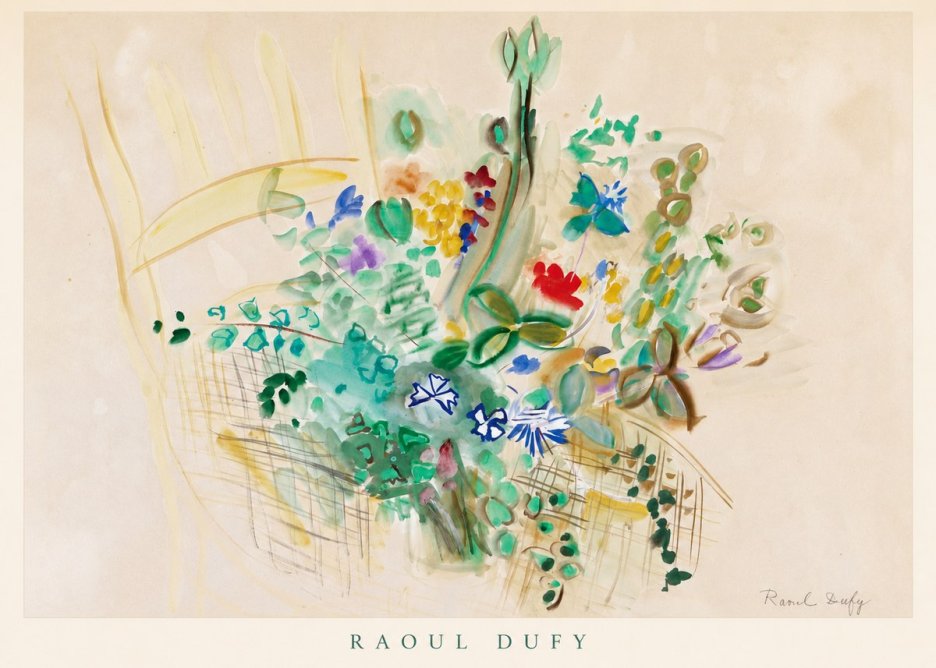 Raoul Dufy Bouquet in a Basket No6 - Plakát
