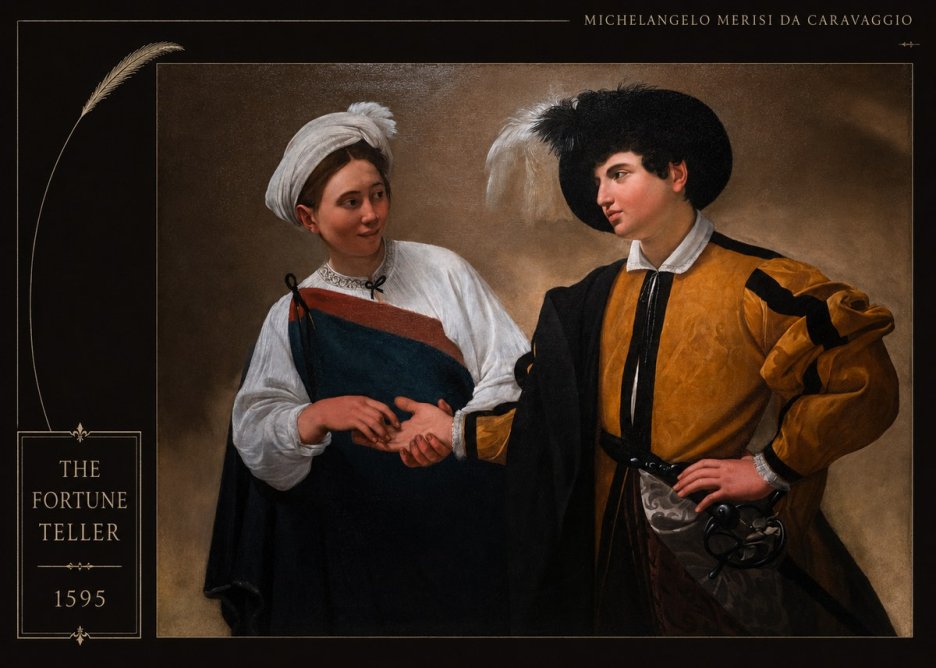 Michelangelo Merisi da Caravaggio The Fortune Teller II No4 - Plakát