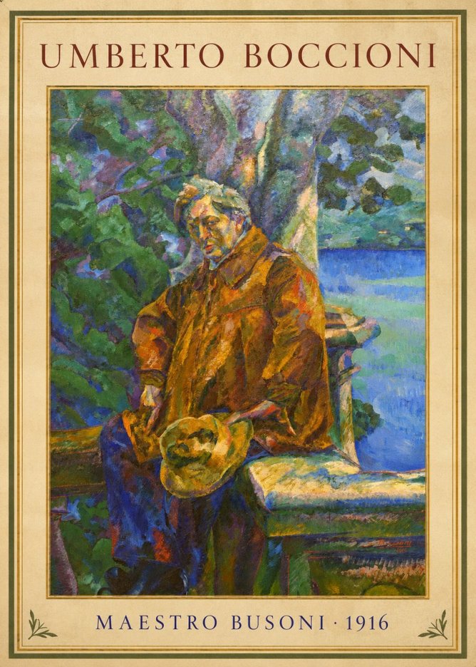 Umberto Boccioni Maestro Busoni No2 - Plakát