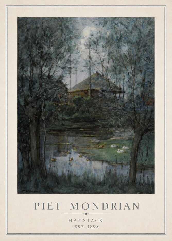 Piet Mondrian Haystack No1 - Plakát
