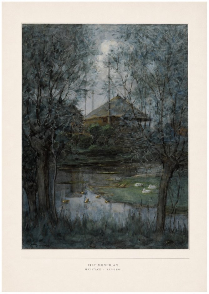 Piet Mondrian Haystack No4 - Plakát